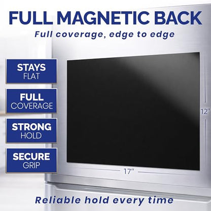 Magnetic Dry Erase Fridge Calendar, 17x12” Monthly Whiteboard Planner with Markers & Eraser for Family Scheduling and Organization
