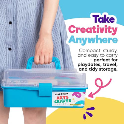 Arts & Crafts Supply Box, 2800+ Pieces Deluxe Creative DIY Craft Kit with Storage Drawers for Kids Ages 4–12