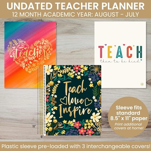 bloom daily planners Undated Academic Year Teacher Planner & Calendar