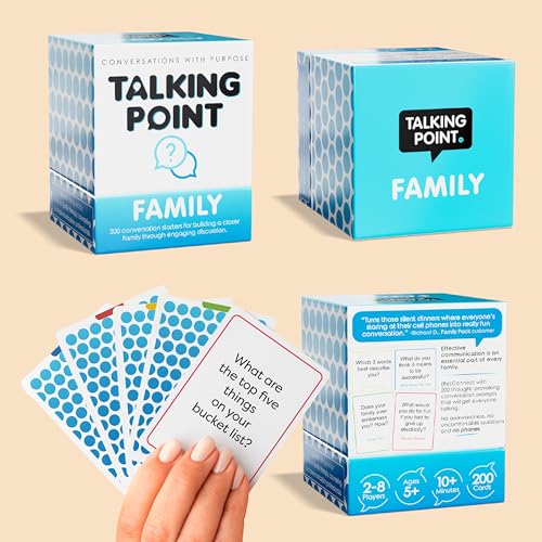 Family Conversation Cards for Kids & Adults, Dinner Table Questions Game for Connection, Communication & Quality Time Activities