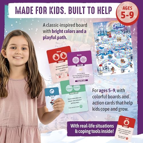Anger Management Board Game for Kids, Social Emotional Learning (SEL) Therapy Game for Ages 5–9