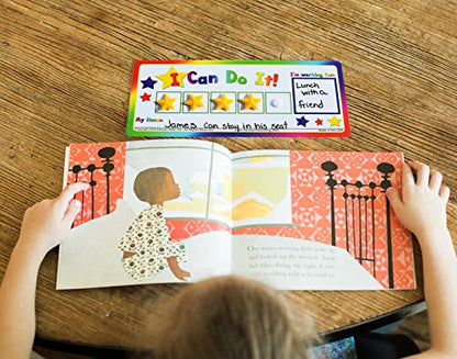 Kenson Kids “I Can Do It!” Star Token Board 10-Pack, Dry Erase Positive Reinforcement Incentive Charts for Classroom & Behavior Goals (Ages 3–10, 5x11”)