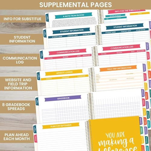 bloom daily planners Undated Academic Year Teacher Planner & Calendar