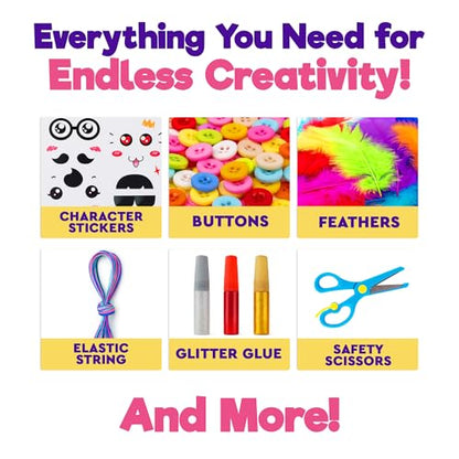 Arts & Crafts Supply Box, 2800+ Pieces Deluxe Creative DIY Craft Kit with Storage Drawers for Kids Ages 4–12