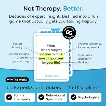 Family Conversation Cards for Kids & Adults, Dinner Table Questions Game for Connection, Communication & Quality Time Activities