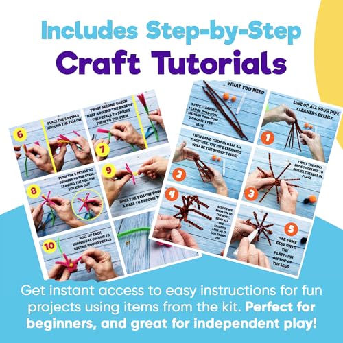 Arts & Crafts Supply Box, 2800+ Pieces Deluxe Creative DIY Craft Kit with Storage Drawers for Kids Ages 4–12