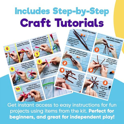 Arts & Crafts Supply Box, 2800+ Pieces Deluxe Creative DIY Craft Kit with Storage Drawers for Kids Ages 4–12