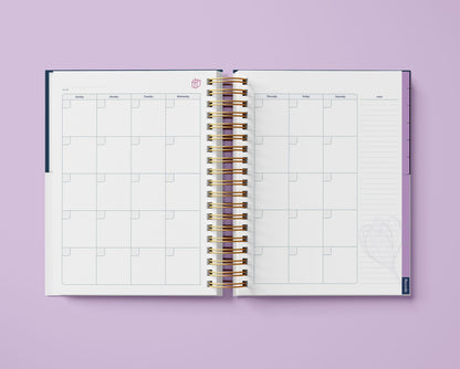 Homeschool Planner, Undated Weekly & Monthly Academic Organizer for Up to 5 Children, Habit & Goal Tracking Spiral-Bound Journal