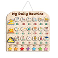 Wooden Daily Routine with Stars, Chore Chart for Kids, Visual Schedule for Kids, Morning Evening Routine Chart, Preschool Routine Chart, Routine Chart for Kids