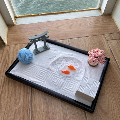 AOVOA Zen Garden for Desk, Zen Meditation Gift with Spheres