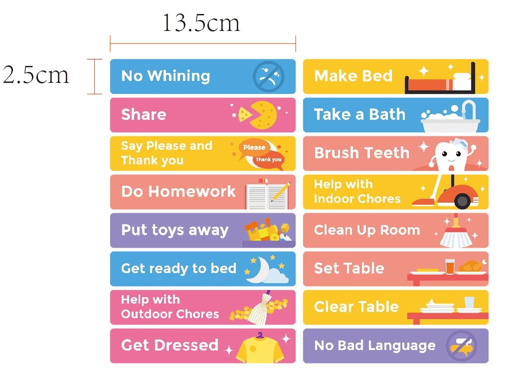Magnetic Chore Chart for Kids, Responsibility Board & Daily Task Reward System for Home & Classroom Use