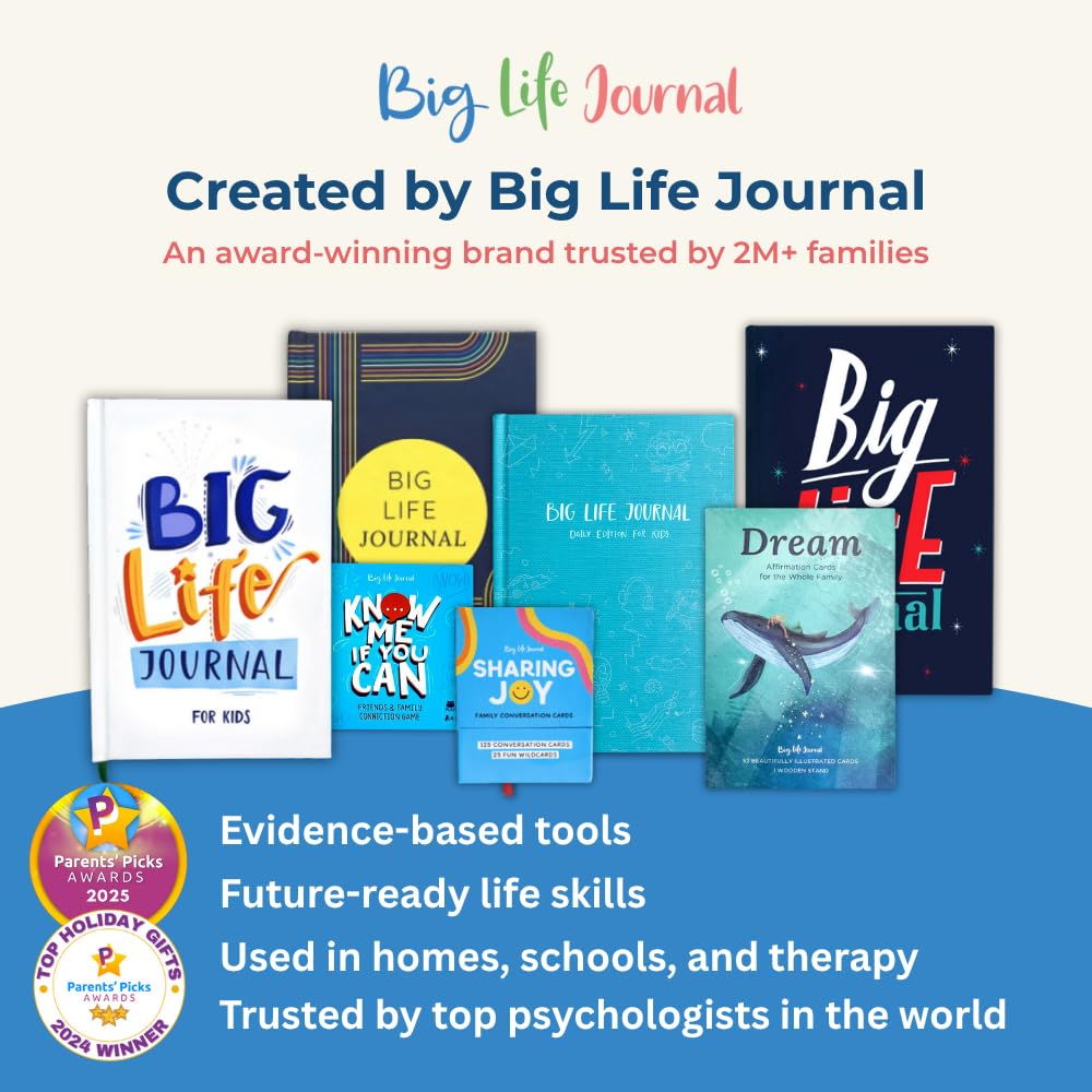 Big Life Journal Conversation Cards for Families, Joy, Gratitude & Meaningful Conversations Prompts for Kids, Parents & Family Connection Activities