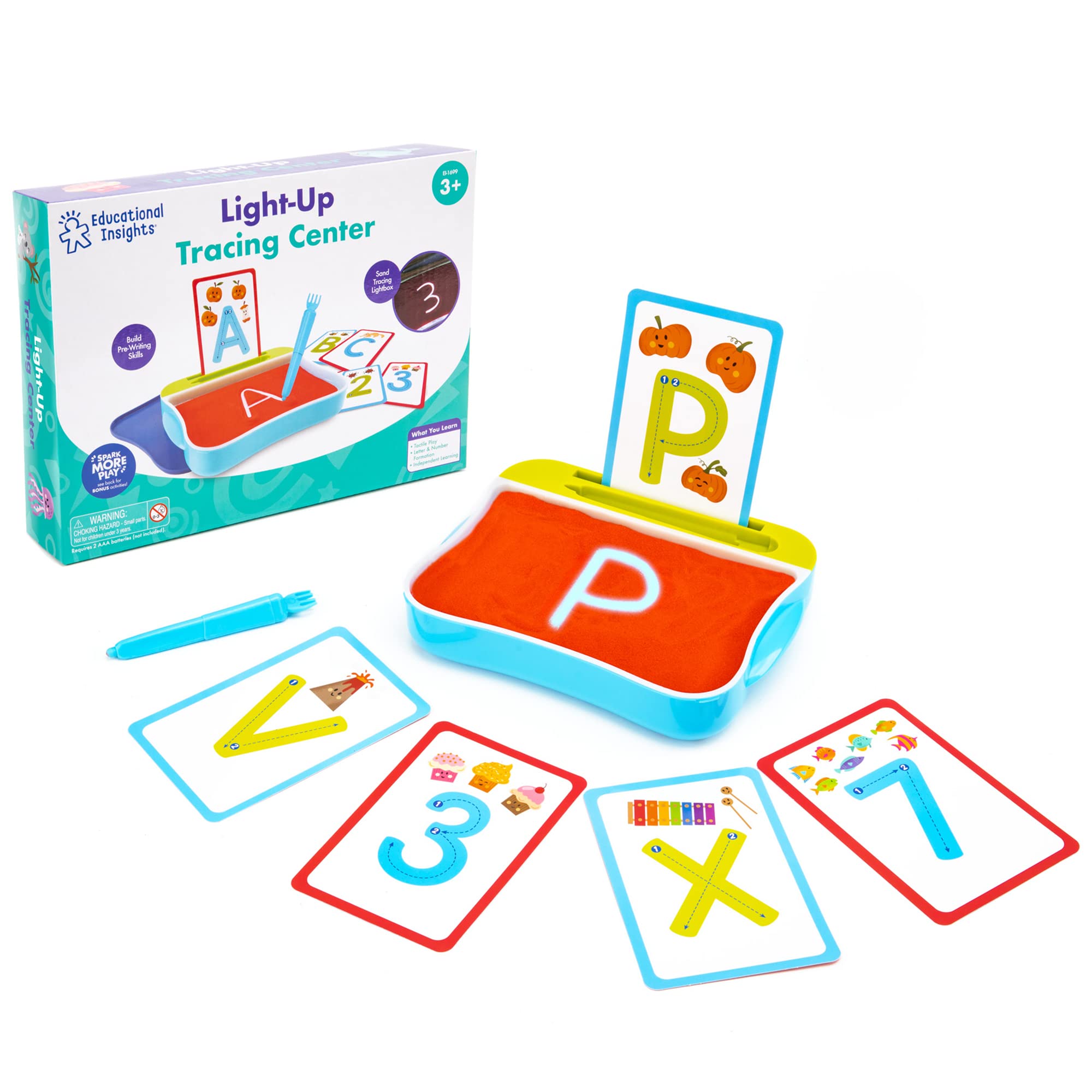 Light-Up Letter Tracing Board for Kids, Preschool Writing Practice Toy Ages 3–5