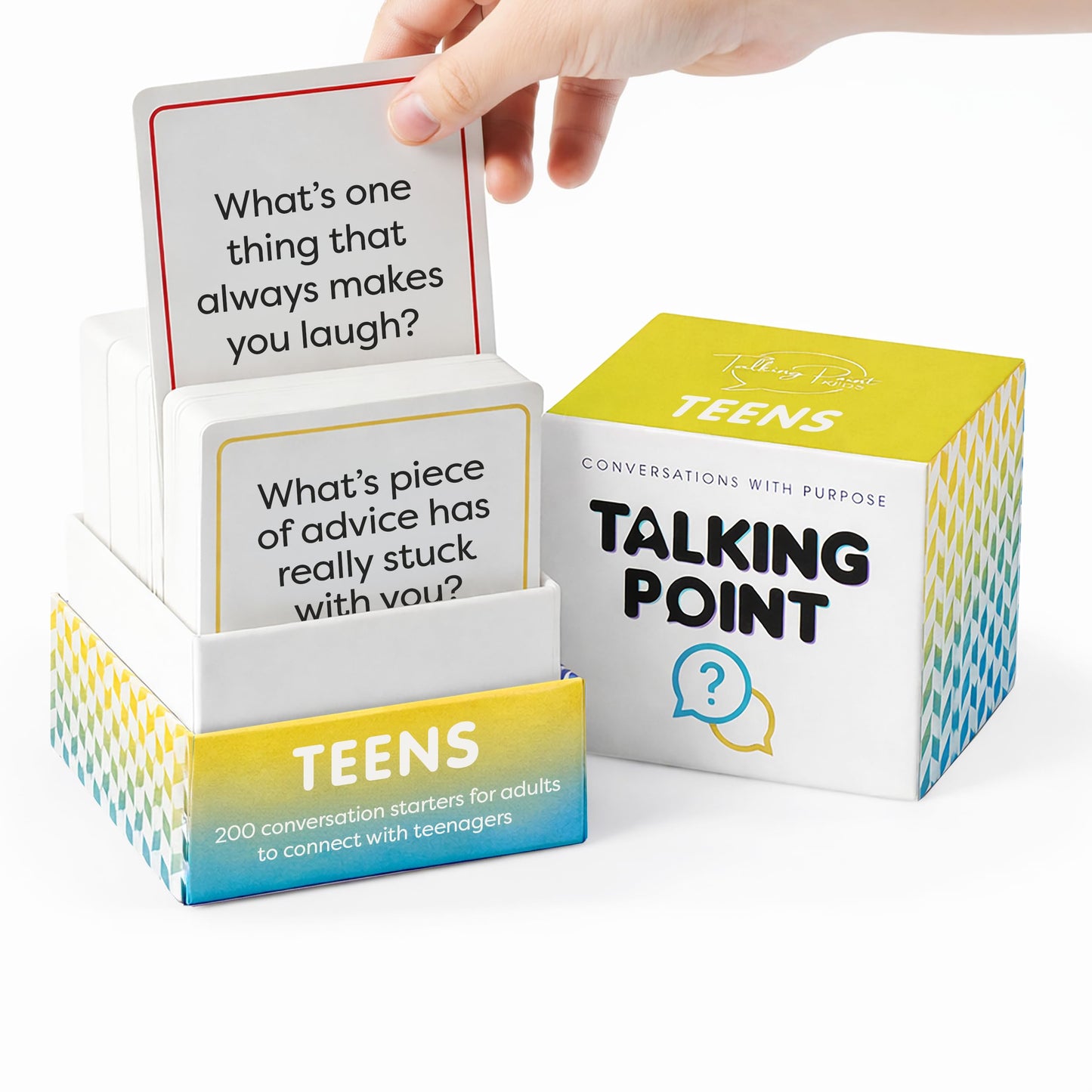 Conversation Cards for Teens, Deep Questions to Build Trust, Self-Expression & Stronger Relationships (200 Cards)