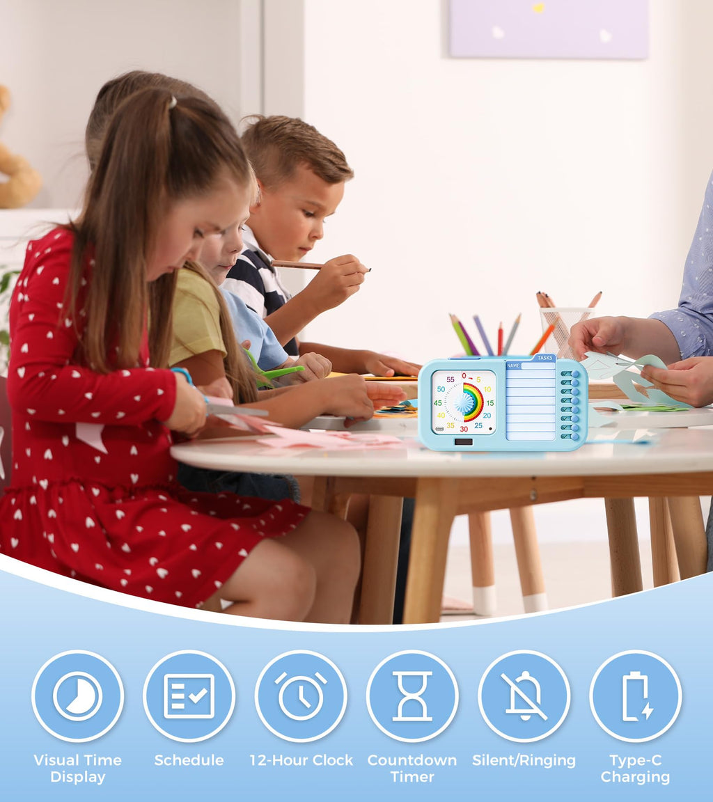 3-in-1 Visual ADHD Timer with Task Board & Chore Planner for All Ages