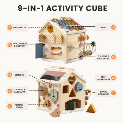 Tiny Land Wooden Activity Cube