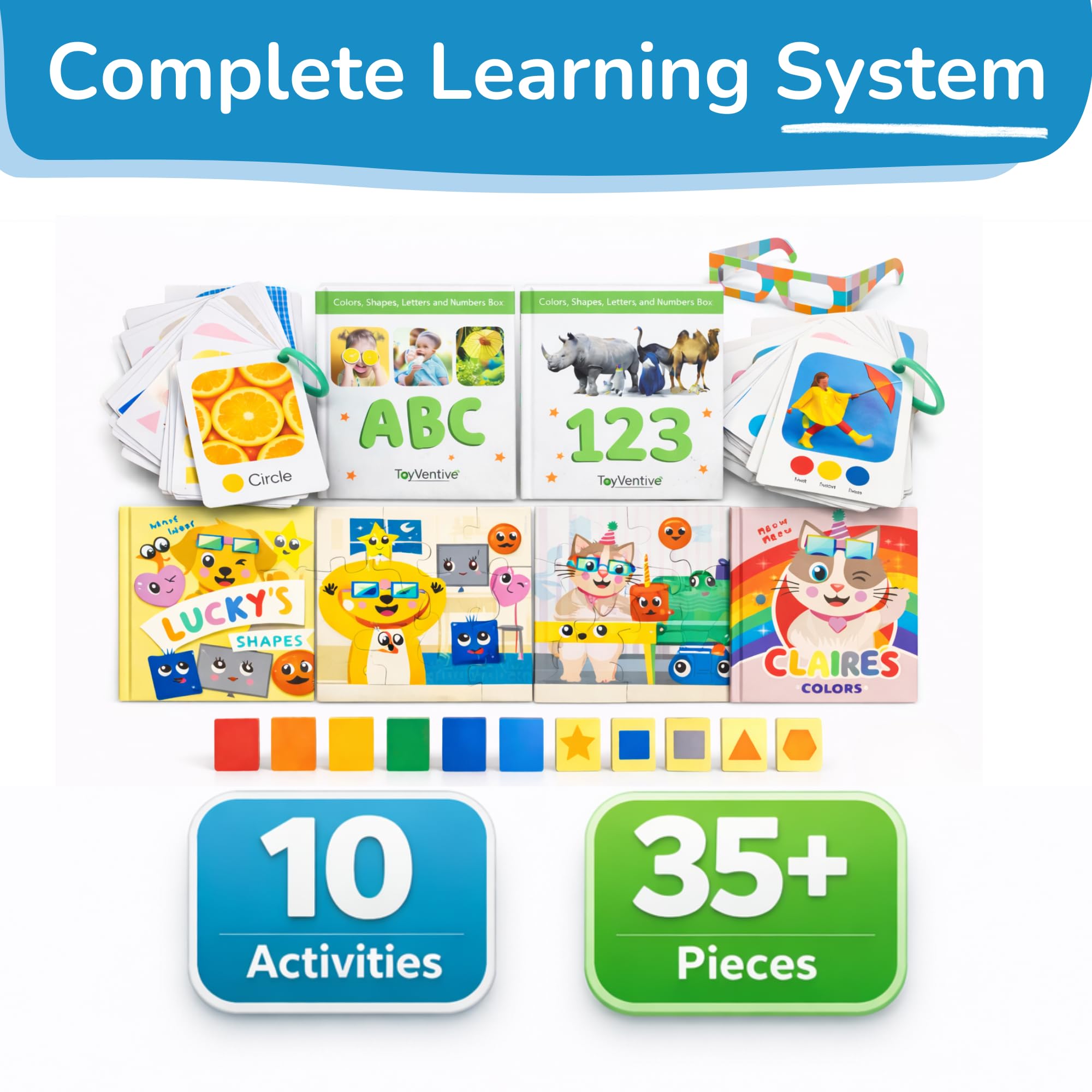 TOYVENTIVE Preschool Learning Activities, Educational Books