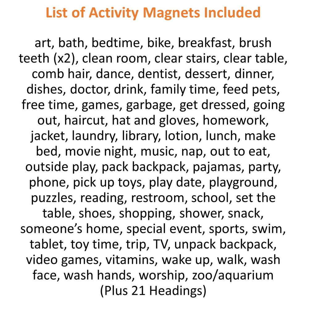 Magnetic Visual Schedule Board for Kids, Daily Routine & Reward Chart System with Dry Erase Planner for Home & Classroom