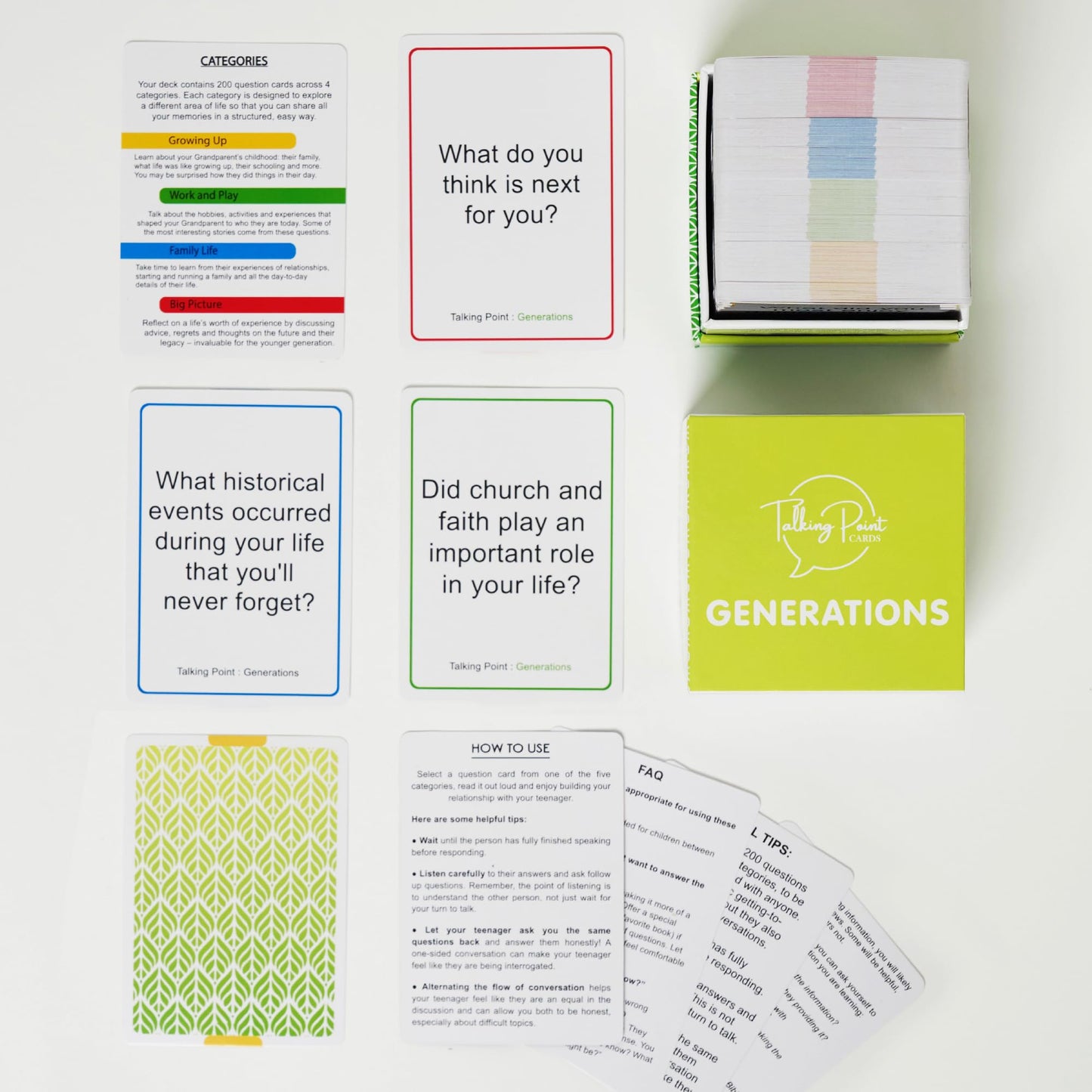 Conversation Cards for Grandparents & Family, Life Story & Memory Sharing Questions, Family Storytelling Card Game for Meaningful Connection & Legacy Building
