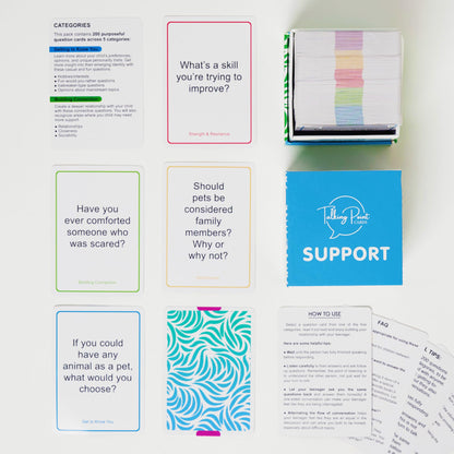 200 Conversation Starter Cards for Therapy, Counseling & Family Connection