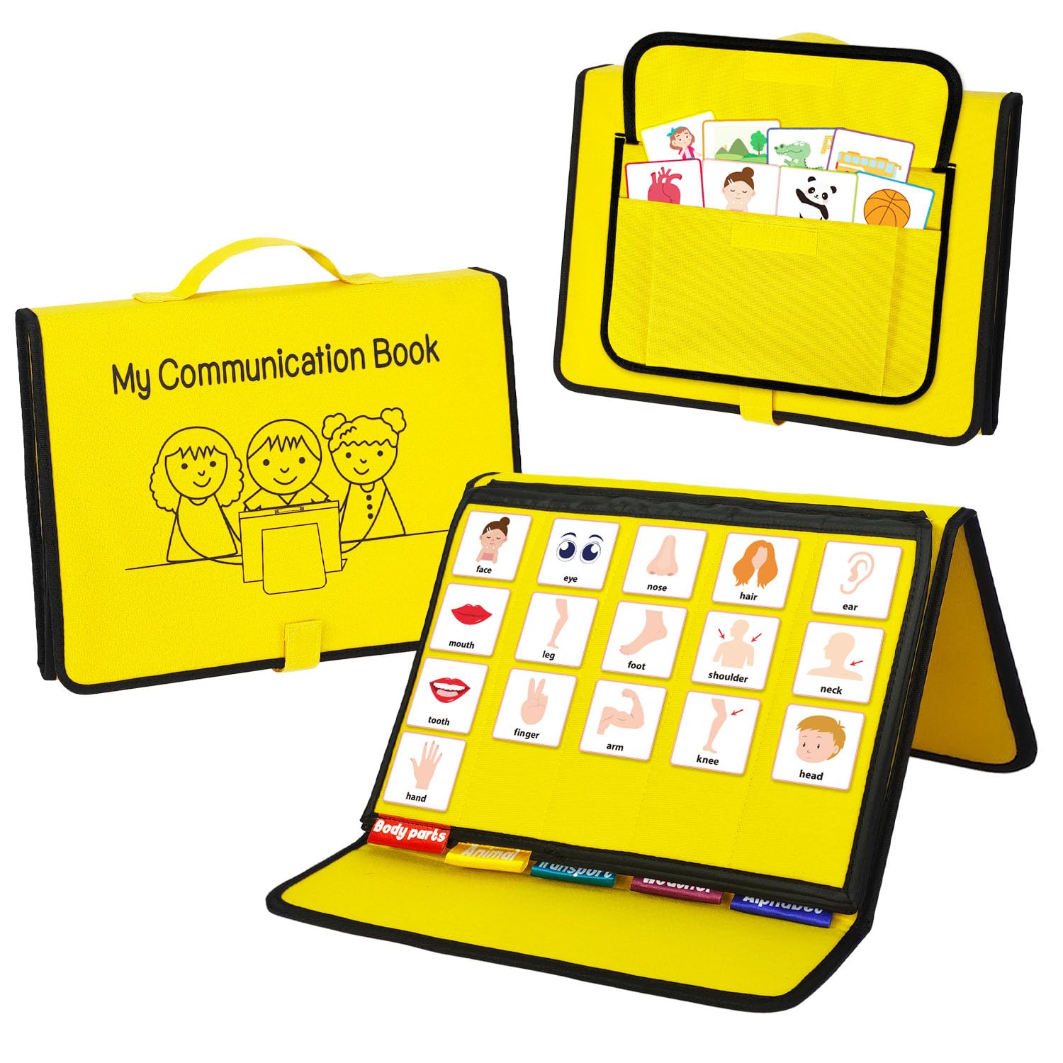 Visual Communication Board for Kids, Nonverbal Speech Therapy & Autism Learning Cue Cards