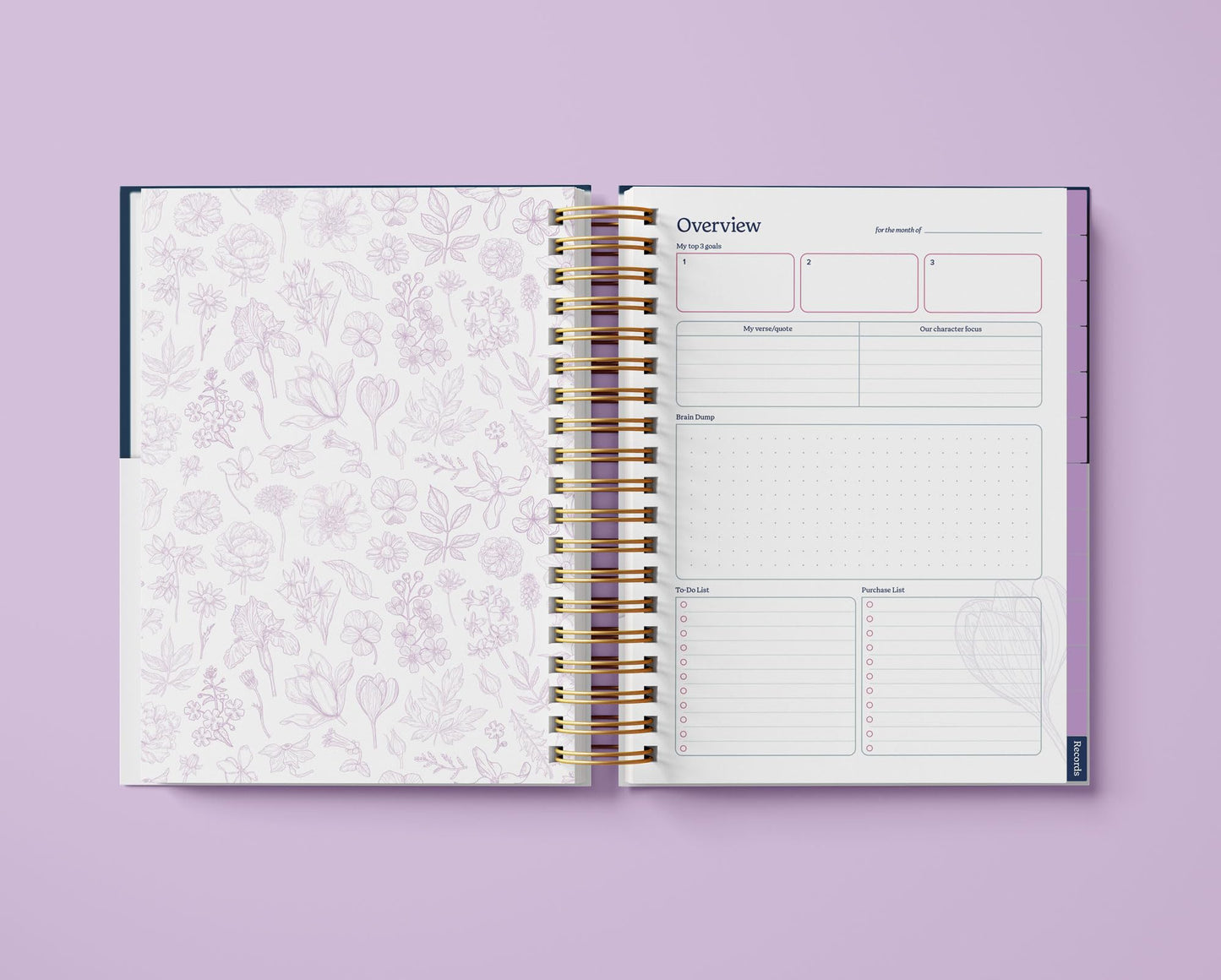 Homeschool Planner, Undated Weekly & Monthly Academic Organizer for Up to 5 Children, Habit & Goal Tracking Spiral-Bound Journal