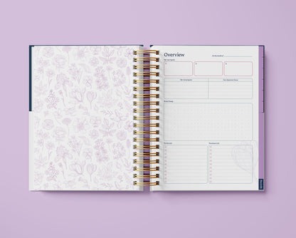 Homeschool Planner, Undated Weekly & Monthly Academic Organizer for Up to 5 Children, Habit & Goal Tracking Spiral-Bound Journal
