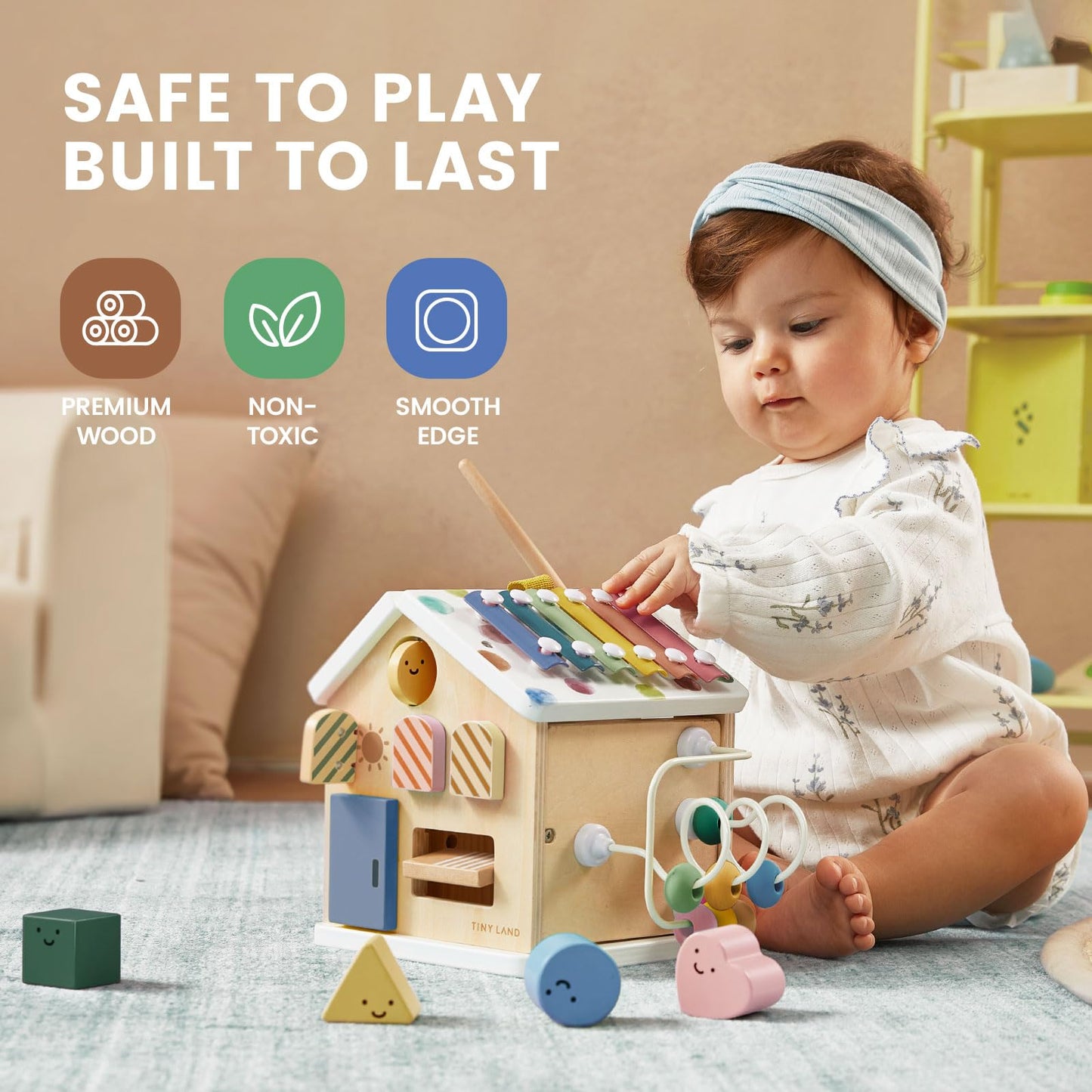 Tiny Land Wooden Activity Cube