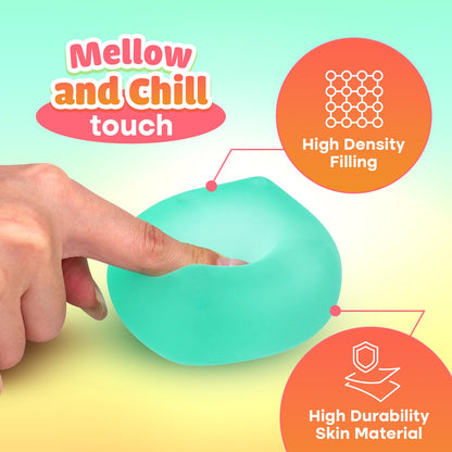 Fidget Stress Cube 6-Pack, Squishy Sensory Gel Toys for Anxiety Relief, Classroom & ADHD Calming Toys for Kids, Teens & Adults