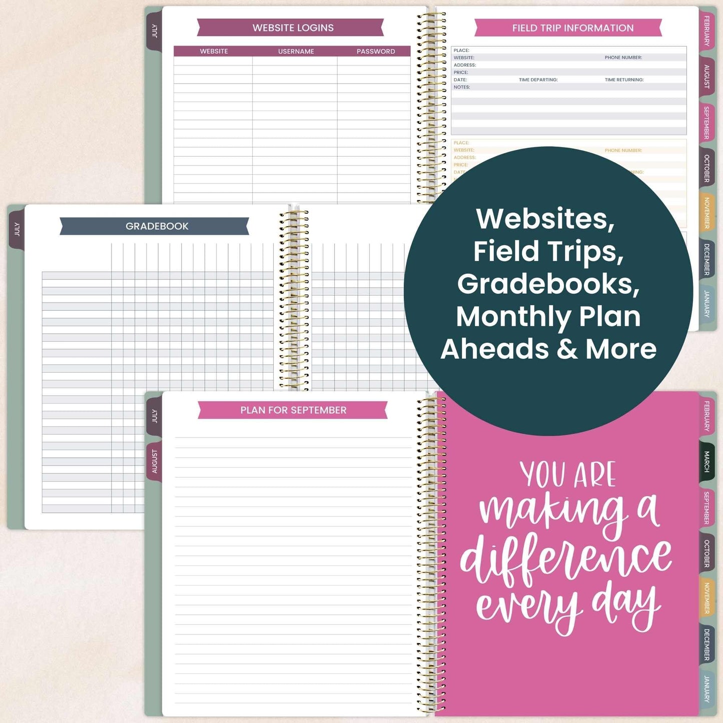 bloom daily planners 2026-2027 Teacher Planners