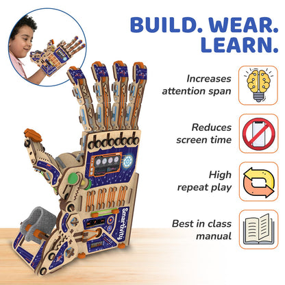 DIY Robotic Mechanical Hand STEM Engineering Kit for Kids Ages 8–14
