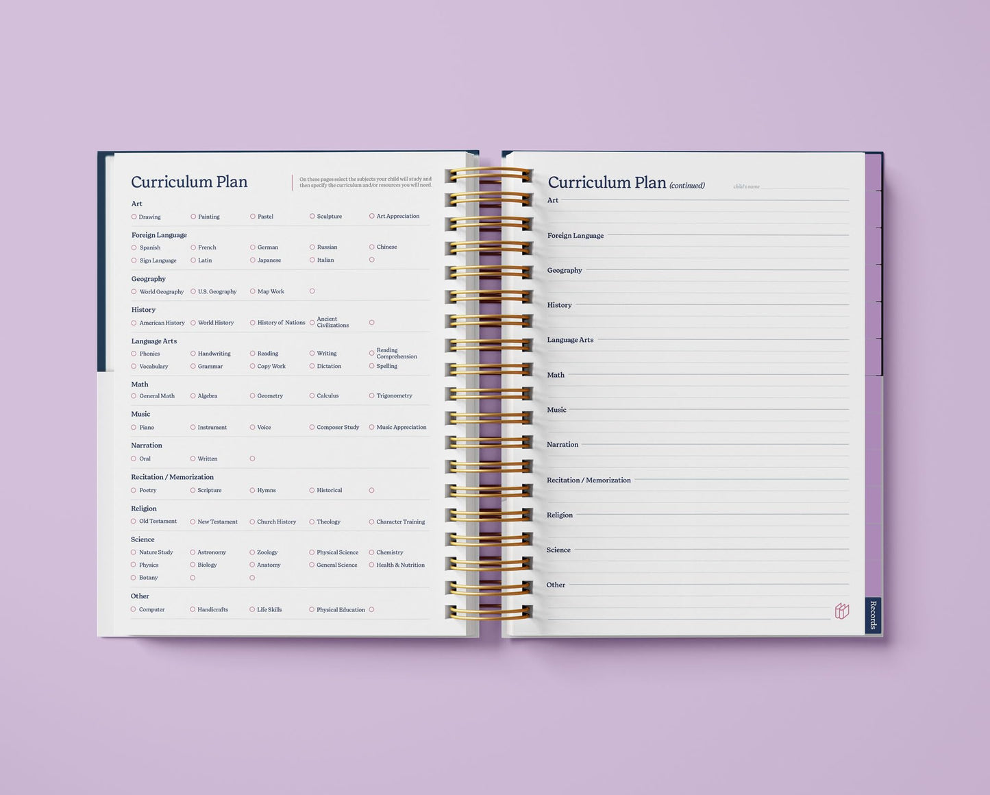Homeschool Planner, Undated Weekly & Monthly Academic Organizer for Up to 5 Children, Habit & Goal Tracking Spiral-Bound Journal