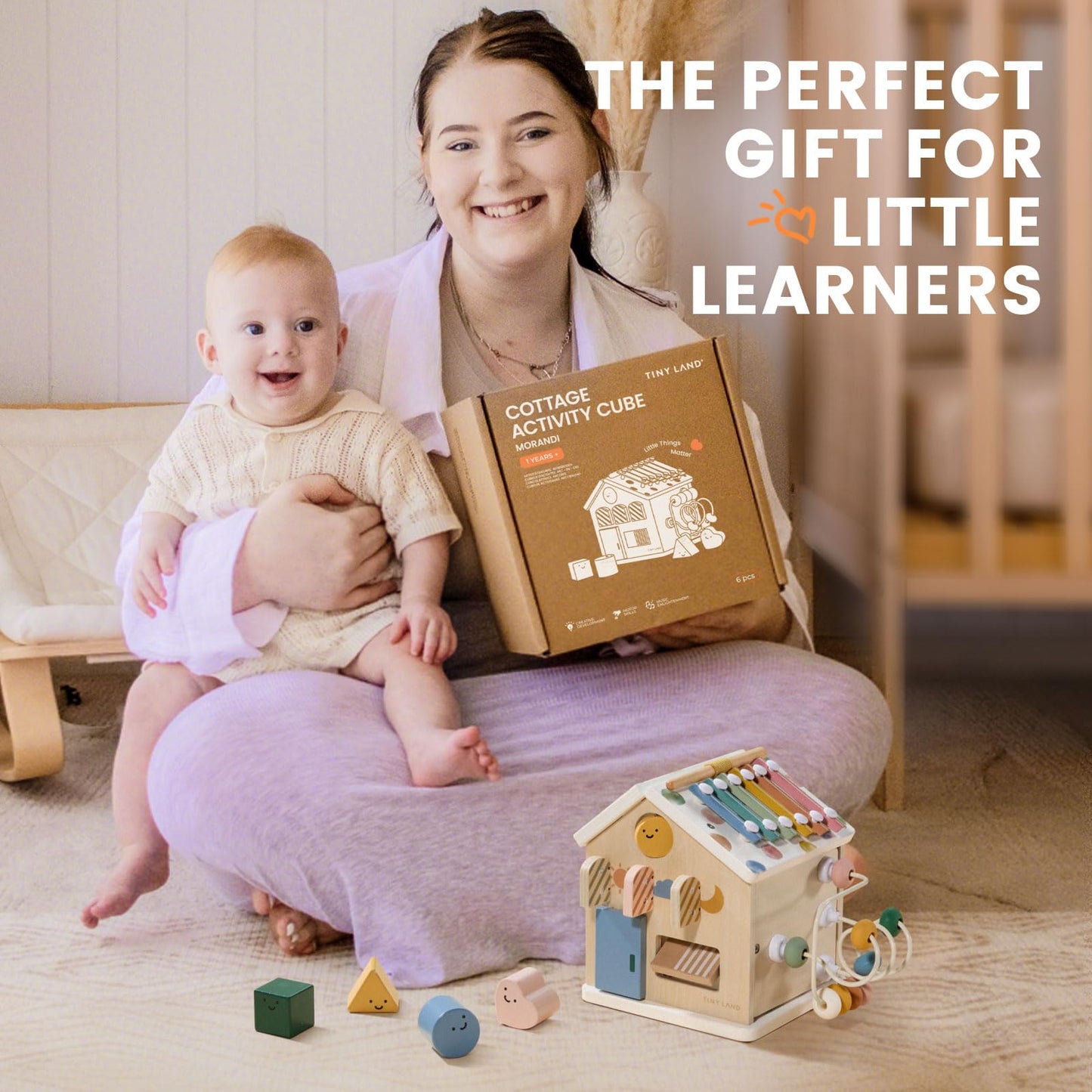 Tiny Land Wooden Activity Cube