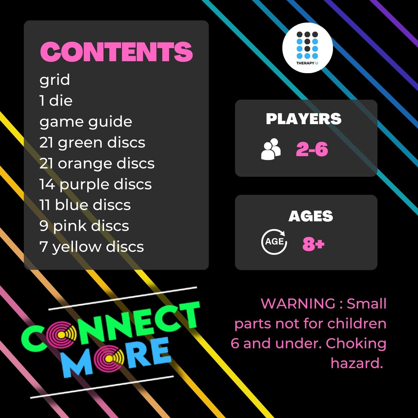 Social Skills Connect Game, Multiplayer Therapy Board Game for Kids (4+), Conversation & Relationship Building 4-in-a-Row Game