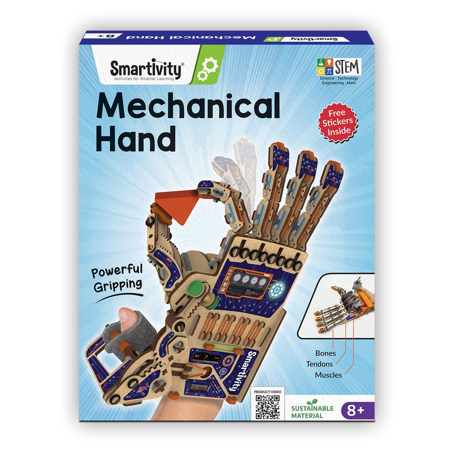 DIY Robotic Mechanical Hand STEM Engineering Kit for Kids Ages 8–14