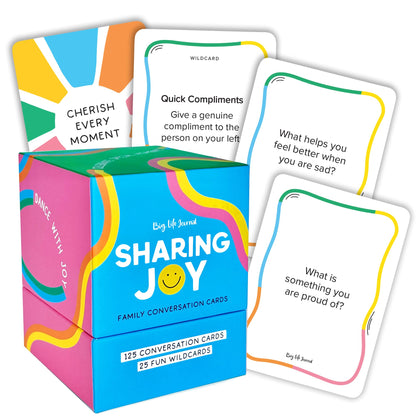 Big Life Journal Conversation Cards for Families, Joy, Gratitude & Meaningful Conversations Prompts for Kids, Parents & Family Connection Activities
