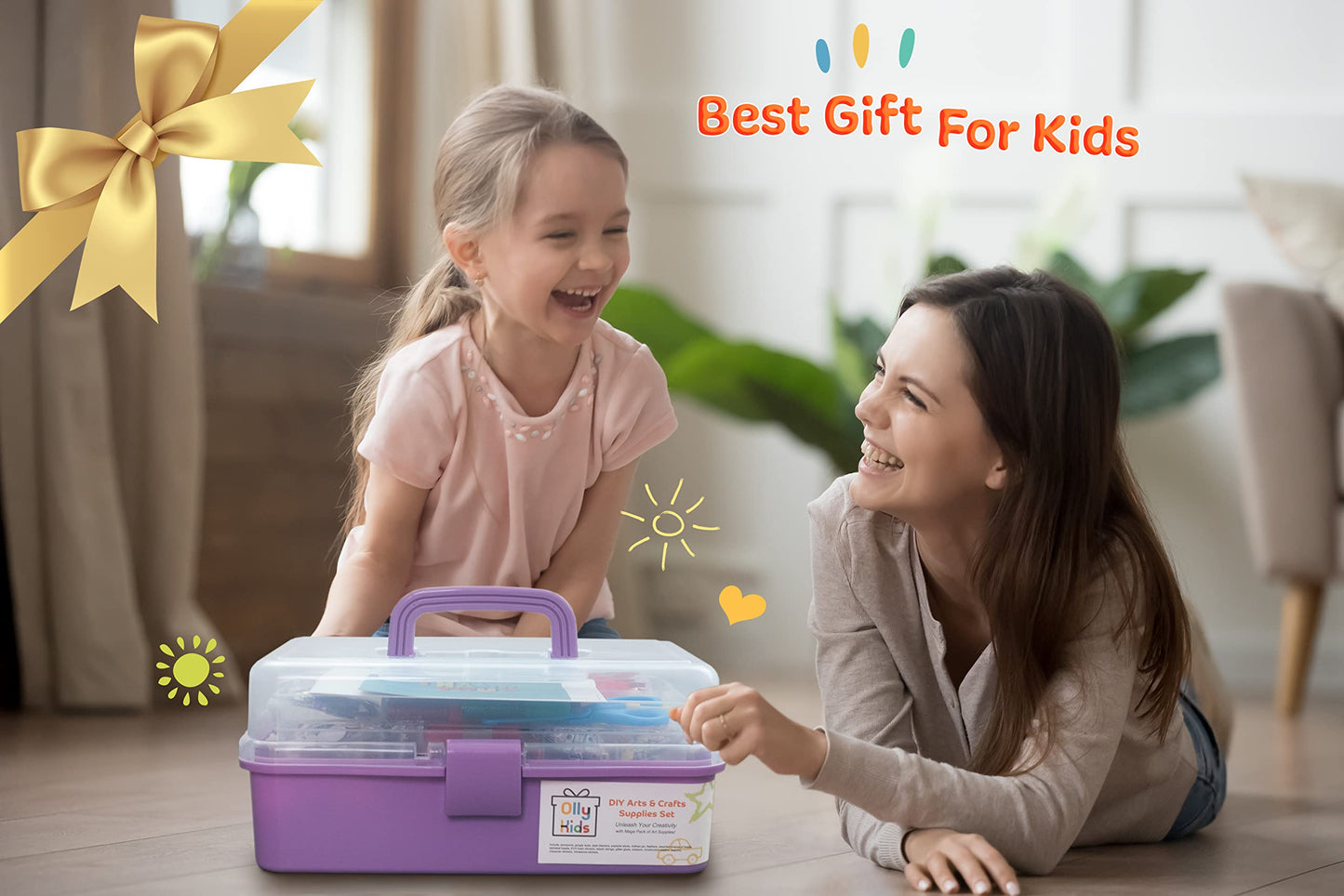 Kids Arts & Crafts Supplies Kit, 1000+ Pieces Creative DIY Art Set with Storage for Painting, Crafting & Learning Activities