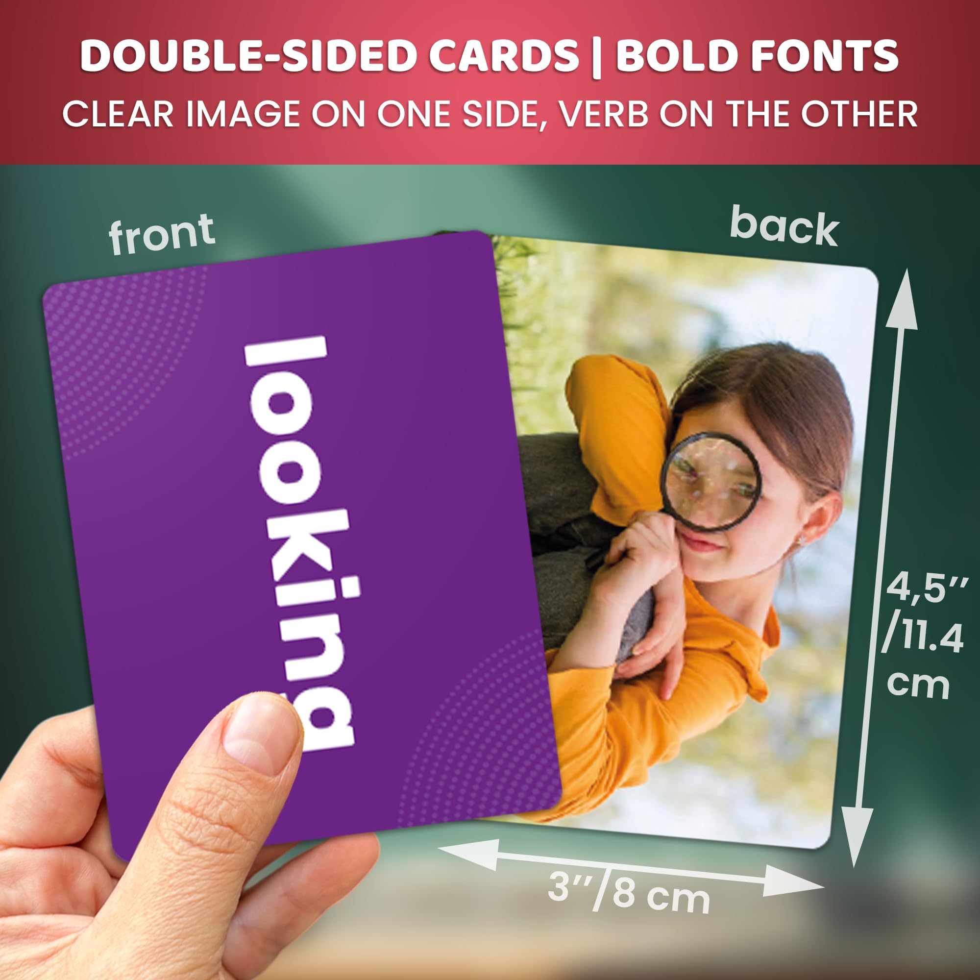 Flash Cards for Speech Development, Vocabulary Learning Set for Kids, Teachers & Parents