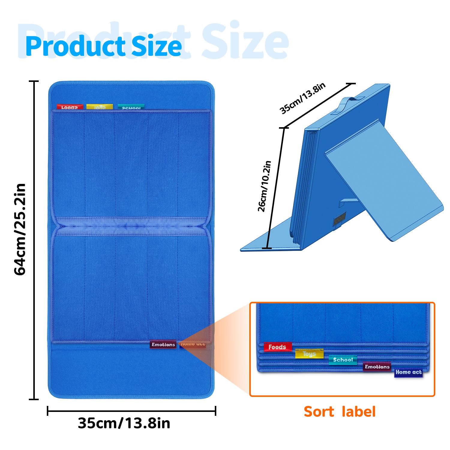 Visual Communication Board for Kids, Nonverbal Speech Therapy & Autism Learning Cue Cards