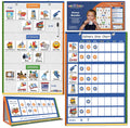 Magnetic Visual Schedule Board for Kids, Daily Routine & Reward Chart System with Dry Erase Planner for Home & Classroom
