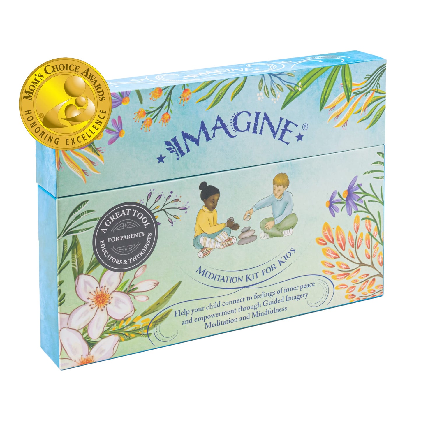 Mindfulness Meditation Cards for Kids, XL Guided Breathing & Relaxation Activity Set for Focus, Calm & Emotional Wellbeing