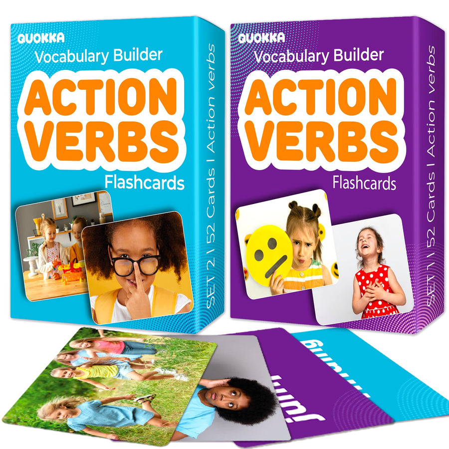 Flash Cards for Speech Development, Vocabulary Learning Set for Kids, Teachers & Parents