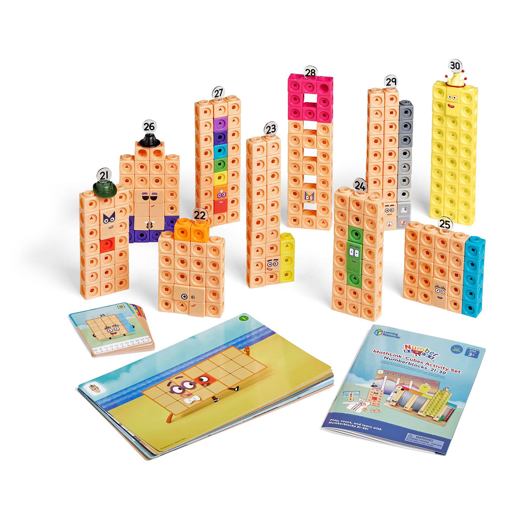 MathLink Cubes Numberblocks 21–30 Activity Set, Learning Toys for Kids Ages 3+