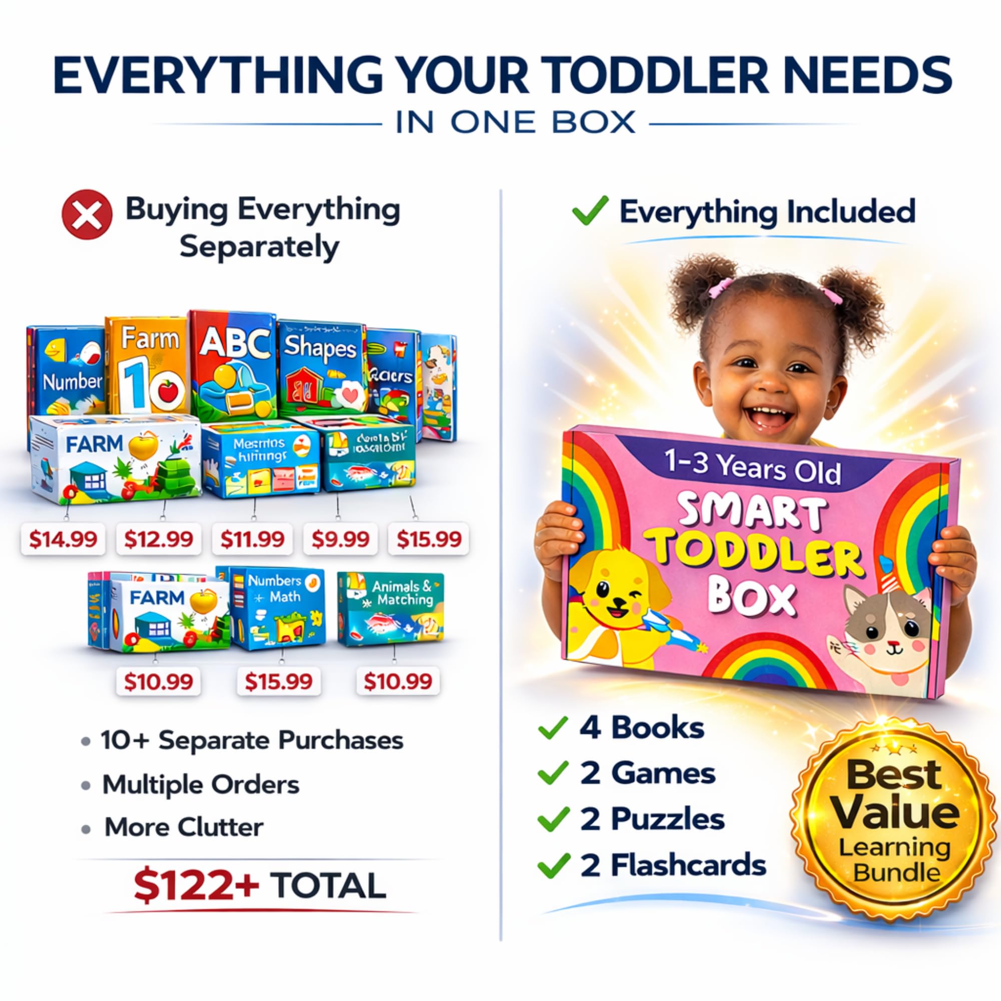 TOYVENTIVE Preschool Learning Activities, Educational Books