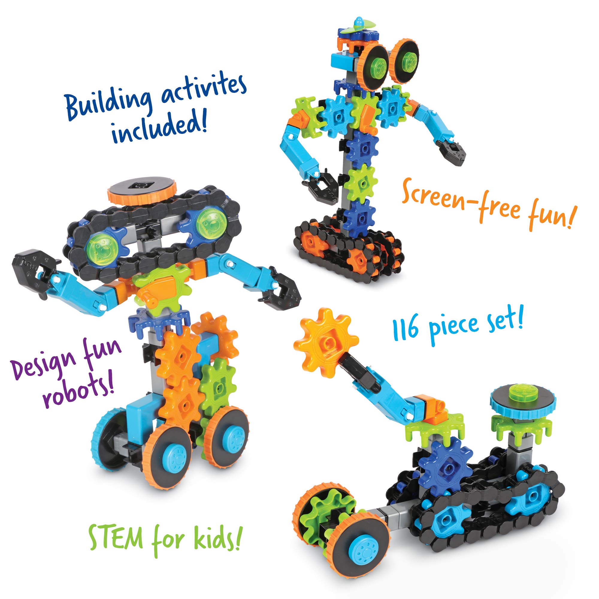 Learning Resources Gears! Robots in Motion, STEM Engineering Toy for Kids, Ages 5+