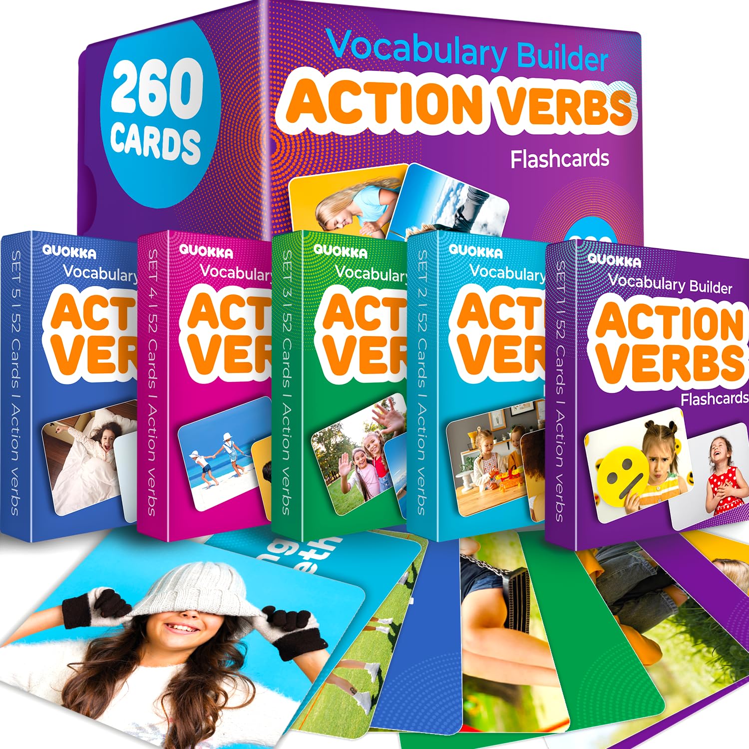 Flash Cards for Speech Development, Vocabulary Learning Set for Kids, Teachers & Parents