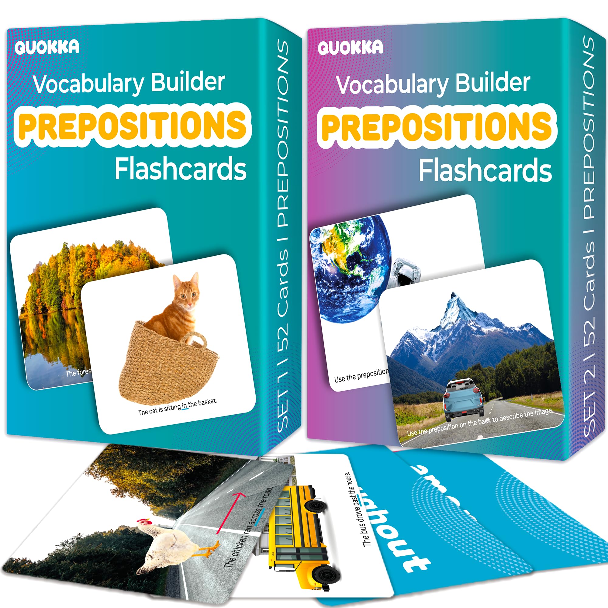 Flash Cards for Speech Development, Vocabulary Learning Set for Kids, Teachers & Parents