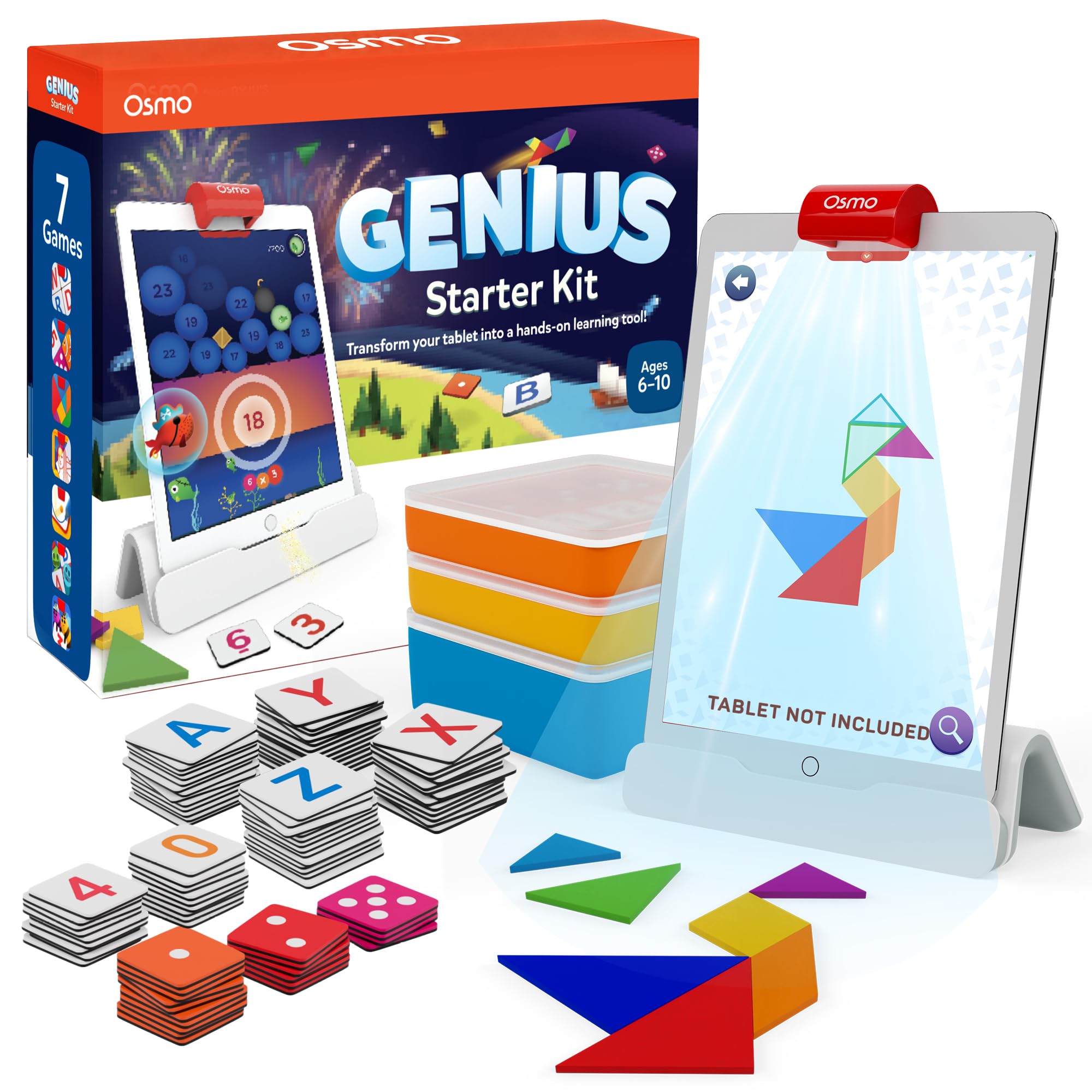 Osmo Genius Starter Kit, STEM Learning Games for Kids Ages 6–10 with iPad Compatibility