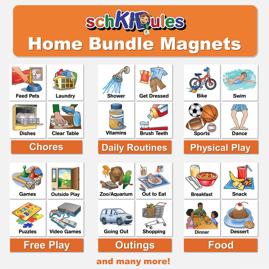 Magnetic Visual Schedule Board for Kids, Daily Routine & Reward Chart System with Dry Erase Planner for Home & Classroom