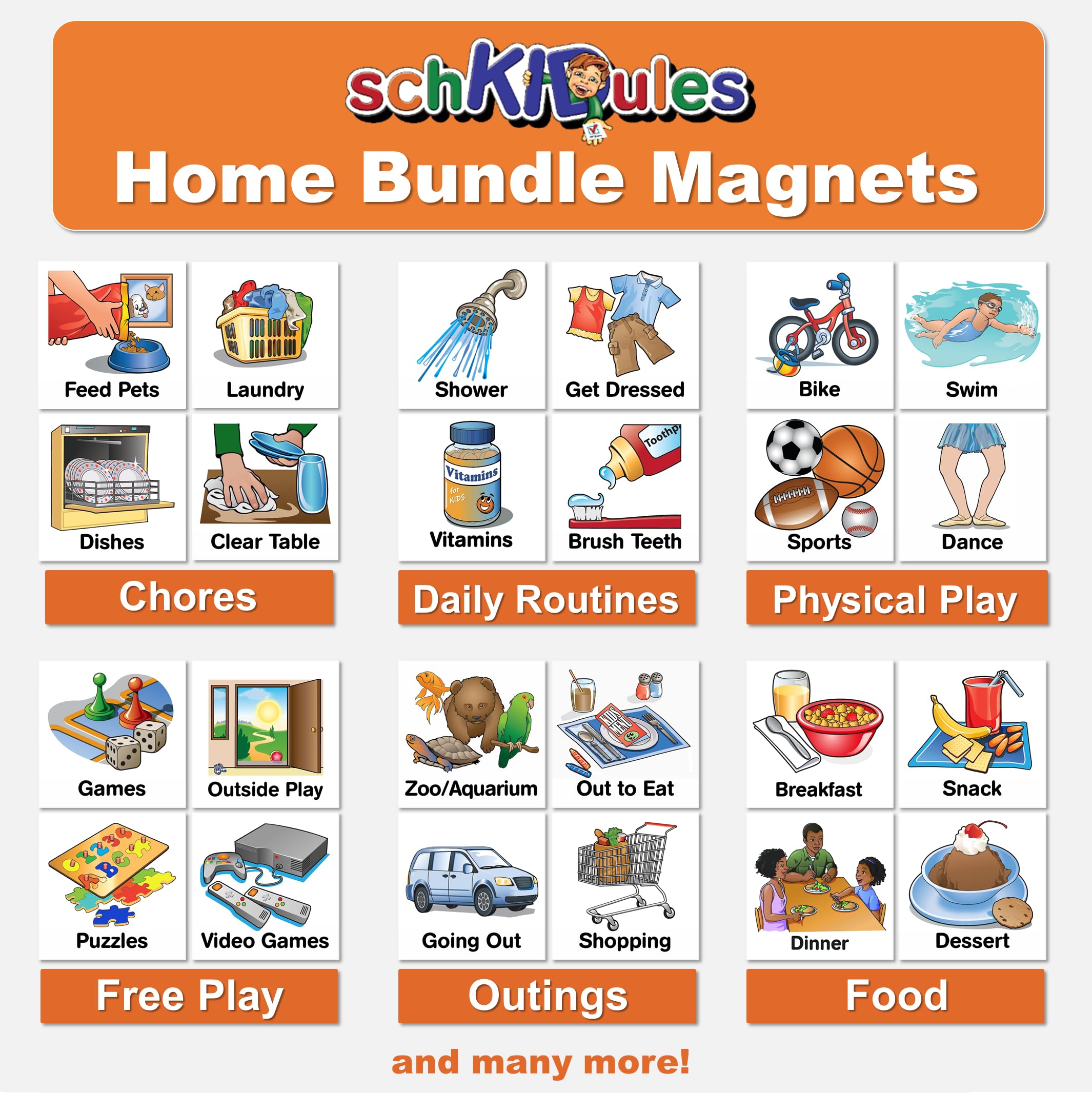 Magnetic Visual Schedule Board for Kids, Daily Routine & Reward Chart System with Dry Erase Planner for Home & Classroom